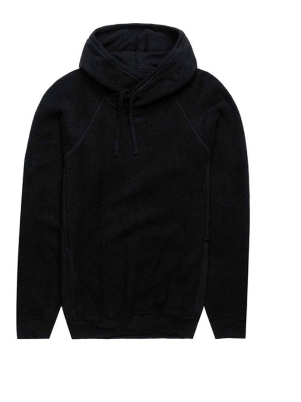 ALO Yoga Men's Black Crewneck Funnel Pullover